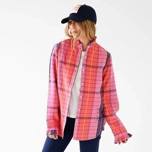 Kerri Rosenthal Mia Plaid Shirt in Pink